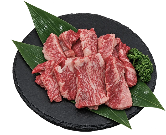 皿に盛った飛騨牛A5